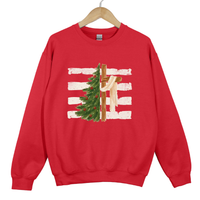 Load image into Gallery viewer, Christian Christmas Holiday Sweatshirt - Christmas Tree and Cross Shirt