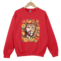 Load image into Gallery viewer, Lion of Judah Jesus Shirt - Autumn Fall Christian Sweatshirt