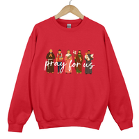 Load image into Gallery viewer, Pray For Us Catholic Sweatshirt - Jesus Believer Shirt, Trendy Disciples Sweater
