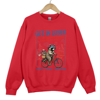 Load image into Gallery viewer, Get In Loser Faith Feral Freedom Raccoon Shirt - Funny Patriotic Raccoon Sweatshirt