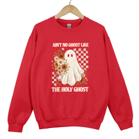 Load image into Gallery viewer, Ain't No Ghost Like the Holy Ghost Sweatshirt - Funny Christian Fall Spooky Season Faith Pullover