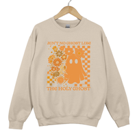 Load image into Gallery viewer, Ain't No Ghost Like the Holy Ghost Sweatshirt, Funny Christian Fall Shirt, Spooky Season Faith Pullover, Autumn Ghost Sweatshirt