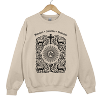 Load image into Gallery viewer, Sanctus Catholic Sweatshirt - Catholic Eucharist Top, IHS Christian Sweater, Catholic Faith Apparel