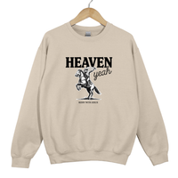 Load image into Gallery viewer, Christian Cowboy Sweatshirt - Heaven Yeah Riding With Jesus Shirt