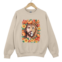 Load image into Gallery viewer, Lion of Judah Jesus Shirt - Autumn Fall Christian Sweatshirt