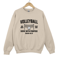 Load image into Gallery viewer, Volleyball Serve With Purpose Shirt - Christian Faith Athlete Sweatshirt