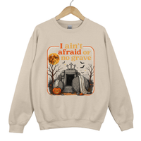 Load image into Gallery viewer, Christian Halloween Sweatshirt - I Ain't Afraid of No Grave Shirt