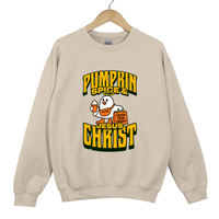 Load image into Gallery viewer, Pumpkin Spice and Jesus Christ - Christian Fall Sweatshirt