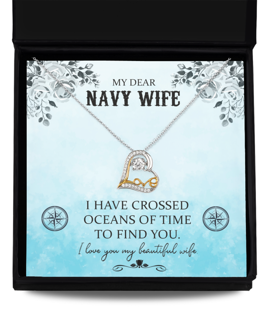 Navy wife Gift Love Dancing Necklace